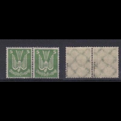 Deutsches Reich 344 y Paar Flugpostmarke 5 Pf postfrisch geprüft Schlegel
