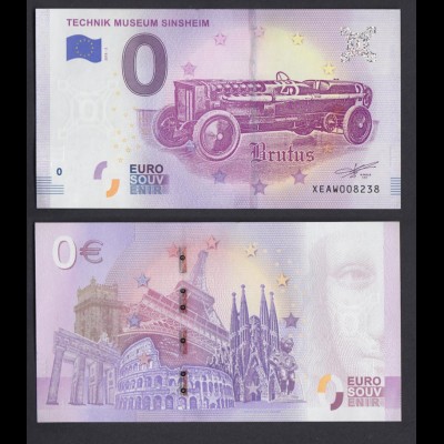 0 Euro Souvenir Schein XE AW 2018-2 DE Brutus