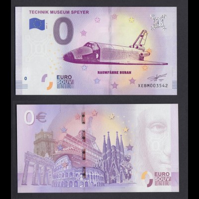 0 Euro Souvenir Schein XE BM 2019-2 DE Raumfähre Buran