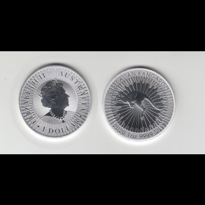 Silbermünze 1 Oz Australien Känguru 1 Dollar 2020