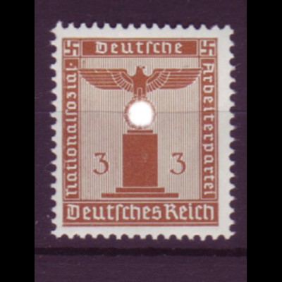 Deutsches Reich Dienst D 156 ohne WZ Einzelmarke 3 Pf postfrisch 