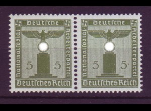 Deutsches Reich Dienst D 158 ohne WZ waagerechtes Paar 5 Pf postfrisch 