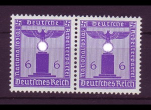 Deutsches Reich Dienst D 159 ohne WZ waagerechtes Paar 6 Pf postfrisch 