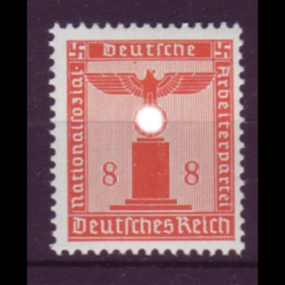Deutsches Reich Dienst D 160 ohne WZ Einzelmarke 8 Pf postfrisch 