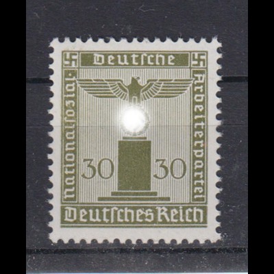 Deutsches Reich Dienst D 164 ohne WZ Einzelmarke 30 Pf postfrisch 