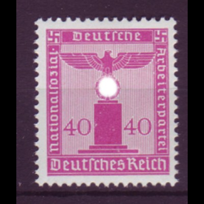 Deutsches Reich Dienst D 165 ohne WZ Einzelmarke 40 Pf postfrisch 