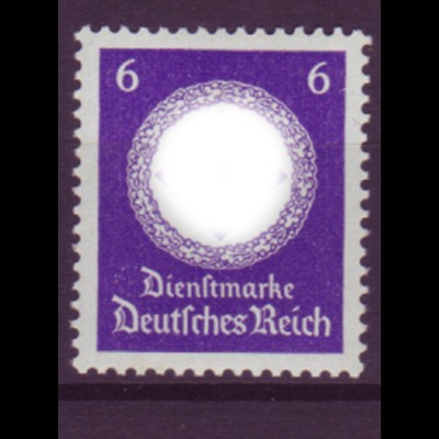 Deutsches Reich Dienst D 169a ohne WZ Einzelmarke 6 Pf postfrisch