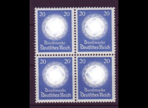 Deutsches Reich Dienst D 174 ohne WZ 4er Block 20 Pf postfrisch 