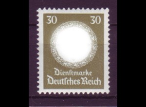 Deutsches Reich Dienst D 175 ohne WZ Einzelmarke 30 Pf postfrisch 