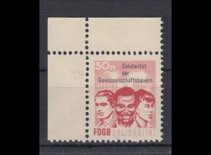 DDR Spendenmarken FDGB Eckrand links oben 50 Pf postfrisch