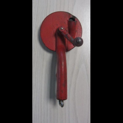 Alter Bohnenschneider Bohnenschnippler rot Vintage Metallguß
