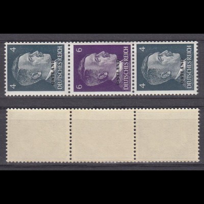 Deutsches Reich 783/785 RM 3er Streifen Aufdruck Ostland Führerbild 4-6-4 Pf **