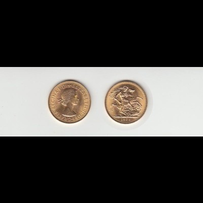 Goldmünze Großbritannien Elisabeth II. 1 Sovereign 1965