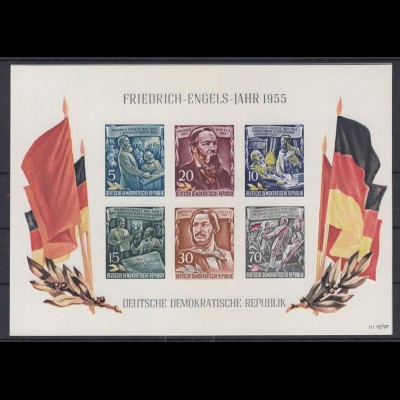 DDR Block 13 Friedrich Engels Jahr 1955 postfrisch