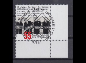 Bund 2459 Eckrand rechts unten 50 Jahre Pariser Verträge 55 C ESST Berlin