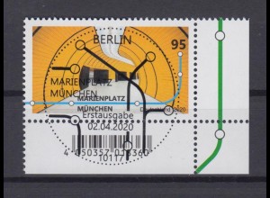 Bund 3538 mit EAN Eckrand rechts unten U-Bahn Marienplatz München ESST Berlin