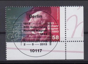Bund 3008 Eckrand rechts unten 200. Geburtstag Richard Wagner 58 C ESST Berlin