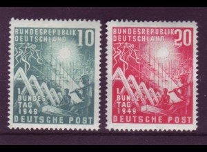 Bund 111-112 Eröffnung des ersten Deutschen Bundestages 10 Pf +20 Pf postfrisch 