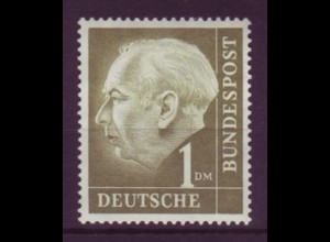 Bund 194 Bundespräsident Theodor Heuss 1 DM postfrisch 