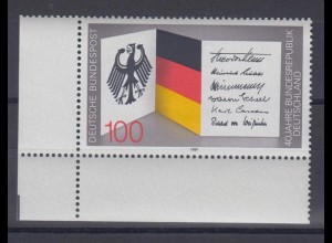 Bund 1421 Eckrand links unten Bundesrepublik Deutschland 100 Pf **