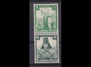 Deutsches Reich 590/591 Zusammendruck S 231 Volkstrachten 5 Pf + 6 Pf postfrisch