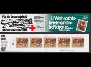 Berlin Markenheftchen Rotes Kreuz Weihnachten 5x 688 80+ 40 Pf 1982/83 **