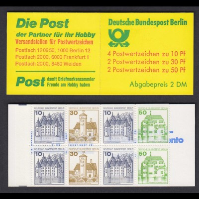 Berlin Markenheftchen 11h Burgen und Schlösser 1980 postfrisch 