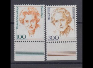 Bund 1955-1956 mit Unterrand Frauen 100 Pf + 300 Pf postfrsich