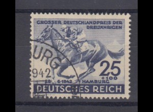 Deutsches Reich 814 Grosser Deutschlandpreis 25+ 100 Pf gestempelt 