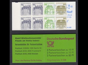 Bund Markenheftchen 24 h Burgen + Schlösser 1982 postfrisch