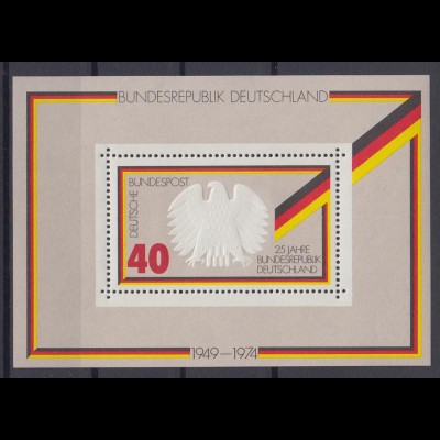 Bund Block 10 25 Jahre Bundesrepublik Deutschland 40 Pf postfrisch