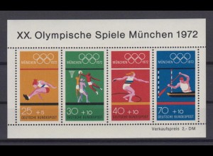 Bund Block 8 Olympische Sommerspiele München postfrisch