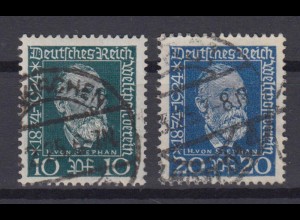 Deutsches Reich 368-369 50 Jahre Weltpostverein 10 Pf + 20 Pf gestempelt /3