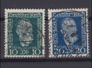 Deutsches Reich 368-369 50 Jahre Weltpostverein 10 Pf + 20 Pf gestempelt /4