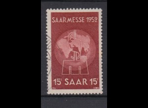 Saarland 317 Freimarke 15 Fr gestempelt (4) 