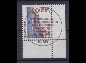 Bund 1811 Eckrand rechts unten SWK 640 Pf mit Ersttagstempel Berlin