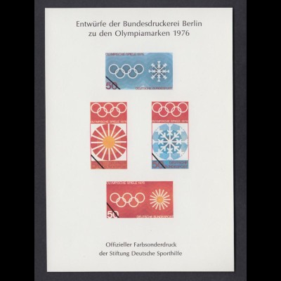 offizieller Farbsonderdruck Sporthilfe (2) Olympische Spiele 1976