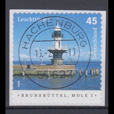Bund 2479 SELBSTKLEBEND aus MH 58 Leuchtturm Brunsbüttel 45 C gestempelt 