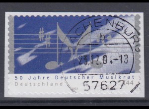 Bund 2380 SELBSTKLEBEND aus MH 54 50 Jahre Deutscher Musikrat 144 C gestempelt