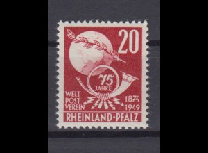 Französische Zone Rheinland Pfalz 51 Freiherr v. Ketteler 6 Pf postfrisch