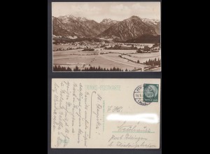 Ansichtskarte Oberstdorf im Allgäu Gesamtansicht vom Jägersberg gestempelt 1933