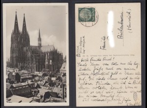 Ansichtskarte Köln Dom Südseite gestempelt 1936