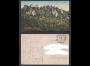 Ansichtskarte Feldpost 1.WK Schloss Wildenstein Donautal gestempelt 1918