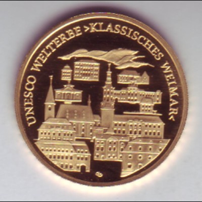 Goldmünze 100 Euro 2006 UNESCO Weltkulturerbe Klassisches Weimar