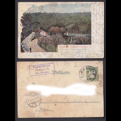 Ansichtskarte Forsthaus Isenbach bei Dürkheim Posthilfestelle Isenach 1904