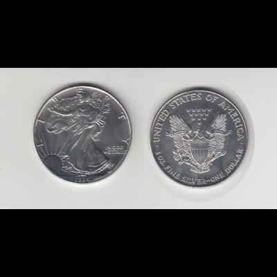 Silbermünze 1 OZ USA Liberty 1 Dollar 1994 angelaufen /1