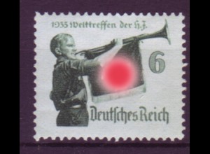 Deutsches Reich 584 y Welttreffen der Hitler Jugend 6 Pf postfrisch 