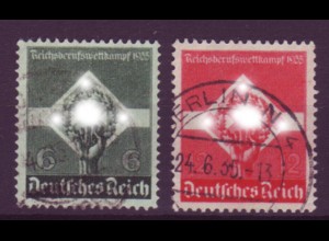 Deutsches Reich 571-572 Reichsberufswettkampf 6 Pf + 12 Pf gestempelt Berlin/1 
