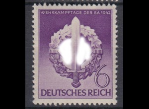 Deutsches Reich 818 Wehrkampftage der Sturmabteilung 6 Pf postfrisch 