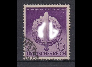 Deutsches Reich 818 Wehrkampftage der Sturmabteilung 6 Pf gestempelt /1